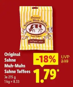 Lidl Original Sahne Muh-Muhs Sahne Toffees Angebot