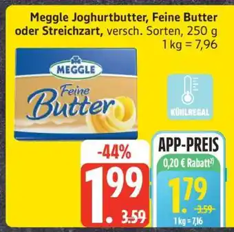 Edeka Meggle Joghurtbutter Feine Butter oder Streichzart Angebot
