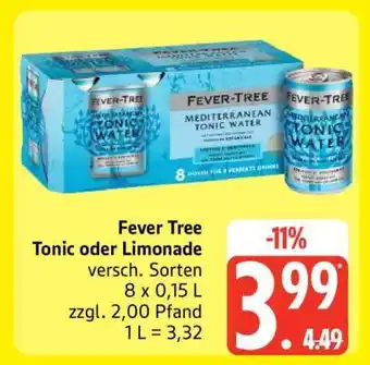 Edeka Fever Tree Tonic oder Limonade Angebot