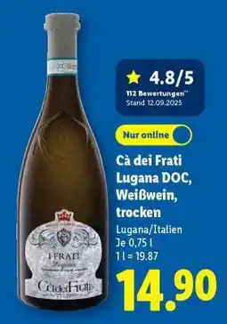 Lidl Cà dei Frati Lugana DOC, Weißwein, trocken Angebot