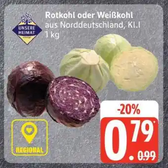 Edeka Rotkohl oder Weißkohl Angebot