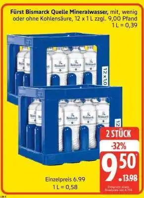 Edeka Fürst Bismarck Quelle Mineralwasser Angebot