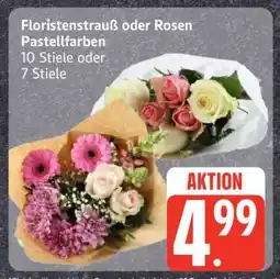 Edeka Floristenstrauß oder Rosen Pastellfarben Angebot