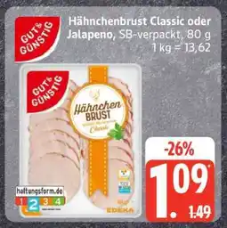 Edeka Hähnchenbrust Classic oder Jalapeno Angebot