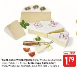 Edeka Saint André Weinbergkäse oder Le Rustique Camembert Angebot