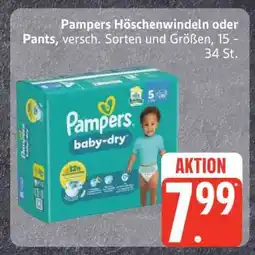Edeka Pampers Höschenwindeln oder Pants Angebot