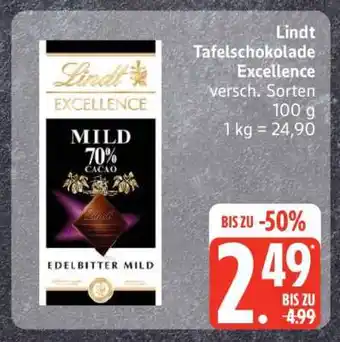 Edeka Lindt Tafelschokolade Excellence Angebot