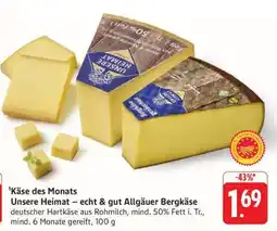 Edeka Käse des Monats Unsere Heimat – echt & gut Allgäuer Bergkäse Angebot