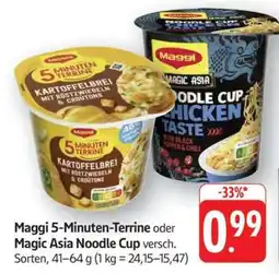 Edeka Maggi 5-Minuten-Terrine oder Magic Asia Noodle Cup Angebot