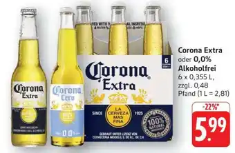 Edeka Corona Extra oder 0,0% Alkoholfrei Angebot