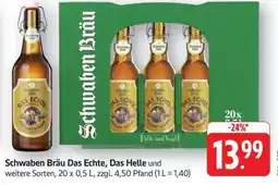 Edeka Schwaben Bräu Das Echte, Das Helle Angebot