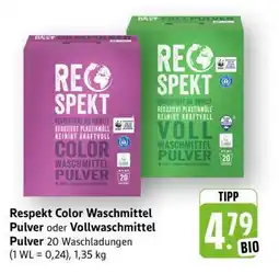 Edeka Respekt Color Waschmittel Pulver oder Vollwaschmittel Pulver Angebot