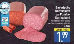Edeka Bayerische Kantsalami oder Puszta-Kantsalami Angebot