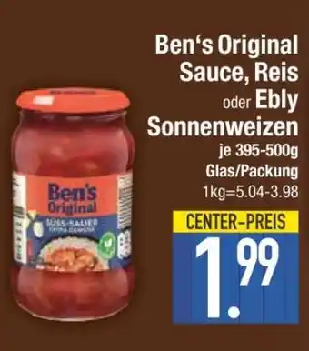 Edeka Ben's Original Sauce, Reis oder Ebly Sonnenweizen Angebot