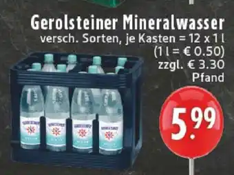Edeka Gerolsteiner Mineralwasser Angebot