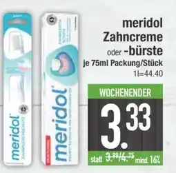 Edeka meridol Zahncreme oder -bürste Angebot
