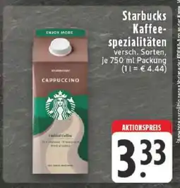 Edeka Starbucks Kaffeespezialitäten Angebot