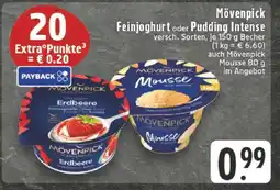Edeka Mövenpick Feinjoghurt oder Pudding intense Angebot