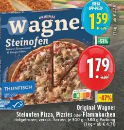 Edeka Original Wagner Steinofen Pizza, Pizzies oder Flammkuchen Angebot
