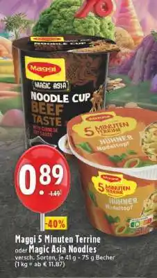 Edeka Maggi 5 Minuten Terrine oder Magic Asia Noodles Angebot