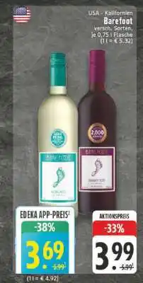 Edeka Barefoot Wein Angebot