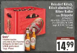 Edeka Reissdorf Kölsch, Kölsch alkoholfrei, Kölner Radler oder Dröppche Angebot