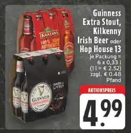 Edeka Guinness Extra Stout, Kilkenny Irish Beer oder Hop House 13 Angebot