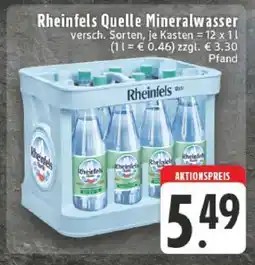 Edeka Rheinfels Quelle Mineralwasser Angebot