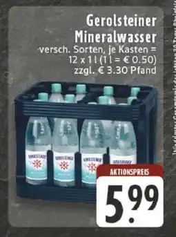 Edeka Gerolsteiner Mineralwasser Angebot