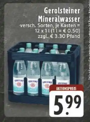 Edeka Gerolsteiner Mineralwasser Angebot