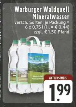 Edeka Warburger Waldquell Mineralwasser Angebot