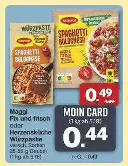 Famila Nord Ost Maggi Fix und Frisch oder Herzensküche Würzpaste Angebot