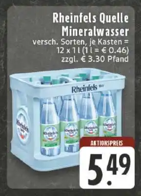 Edeka Rheinfels Quelle Mineralwasser Angebot