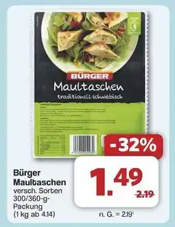 Famila Nord Ost BÜRGER Maultaschen Angebot