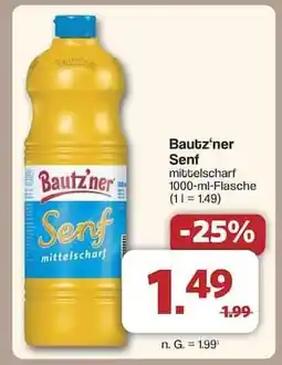 Famila Nord Ost BAUTZ'NER Senf Mittelscharf Angebot