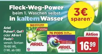 Famila Nord Ost Ariel Pulver, Gel oder All-in-1 Pods Angebot