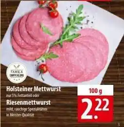 Famila Nord Ost Holsteiner Mettwurst Angebot
