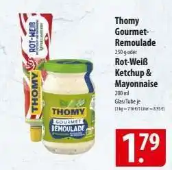 Famila Nord Ost Thomy Gourmet-Remoulade oder Rot-Weiß Ketchup & Mayonnaise Angebot