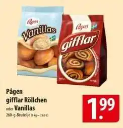 Famila Nord Ost Pågen gifflar Röllchen oder Vanillas Angebot