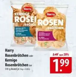 Famila Nord Ost Harry Rosenbrötchen oder Kernige Rosenbrötchen Angebot