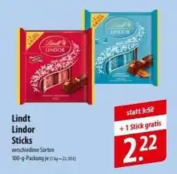 Famila Nord Ost Lindt Lindor Sticks Angebot