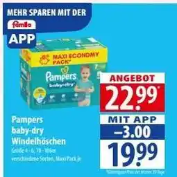 Famila Nord Ost Pampers baby-dry Windelhöschen Angebot