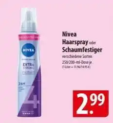 Famila Nord Ost NIVEA Haarspray oder Schaumfestiger Angebot
