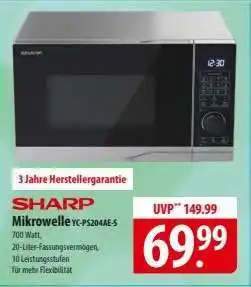 Famila Nord Ost Sharp Mikrowelle YC-PS204AE-S Angebot