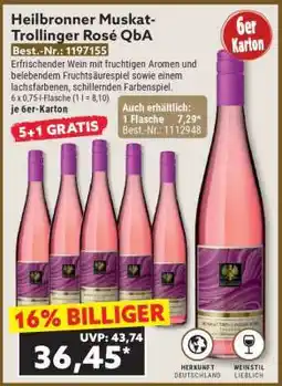 Norma Heilbronner Muskat-Trollinger Rosé QbA Angebot