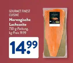 Aldi Süd GOURMET FINEST CUISINE Norwegische Lachsseite Angebot