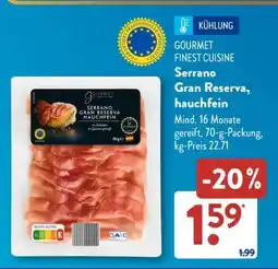 Aldi Süd Serrano Gran Reserva, hauchfein Angebot