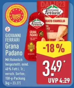 Aldi Nord GIOVANNI FERRARI Grana Padano Angebot