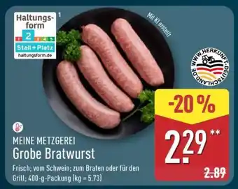 Aldi Nord MEINE METZGEREI Grobe Bratwurst Angebot