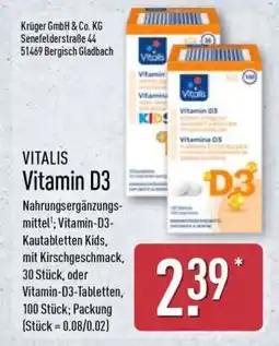 Aldi Nord VITALIS Vitamin D3 Angebot